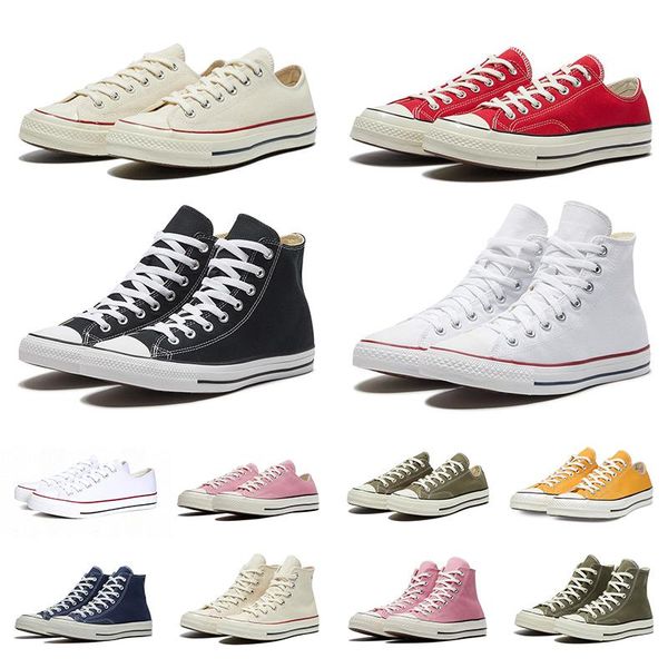 

2020 canvas star men and womencasual shoes classic black white yellow olive green low high sports sneakers fashion outdoor platform 36-44