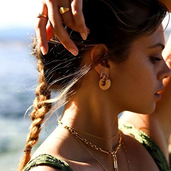 

2020 popular metal texture earrings amazon selling earrings cross-border jewelry fashion earrings, Silver