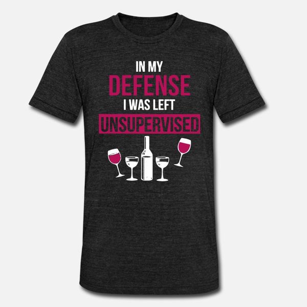 

i was left unsupervised wine t shirt men designer 100% cotton size s-3xl clothes graphic breathable spring autumn unique shirt