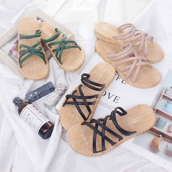 

2020 new style home slipper summer sandals slipper women's indoor sandals selling selling, Black