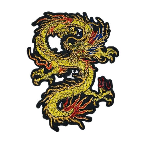 

handmade sewing supplies embroidery patch diy applique lace dragon shape repair