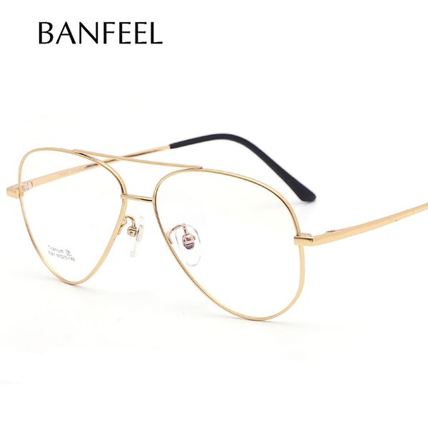 

ip titanium glasses frame man airman aviattor eyeglasses frame women optical prescripton spectacle eye point goggle, Black