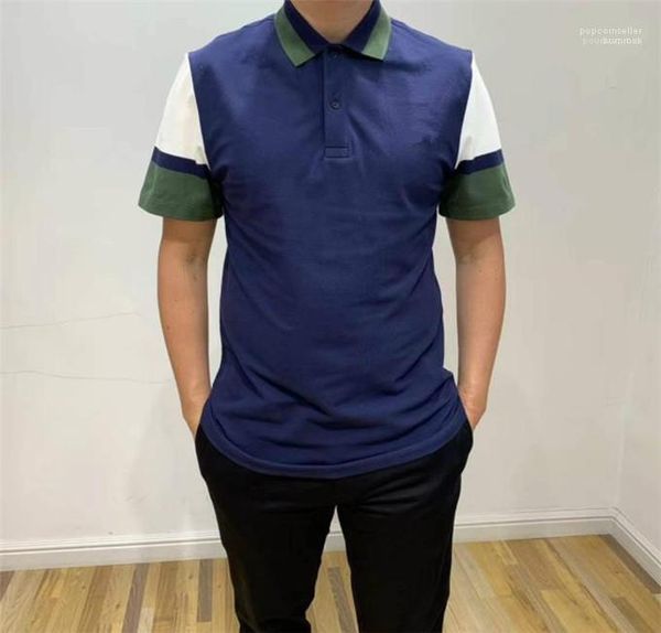 

crocodile designer mens polos contrast color lapel neck short sleeve mens summer breathable mens tees luxury, White;black