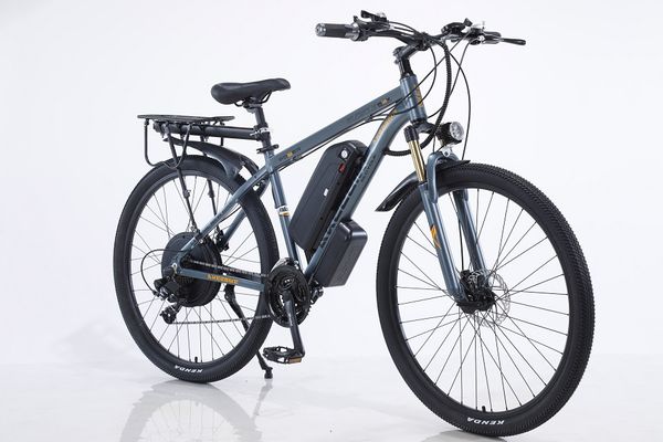 

1000w lithium battery electric bicycle 29 inch aluminum alloy 21 speed variable speed electric bicycle, Silver;blue