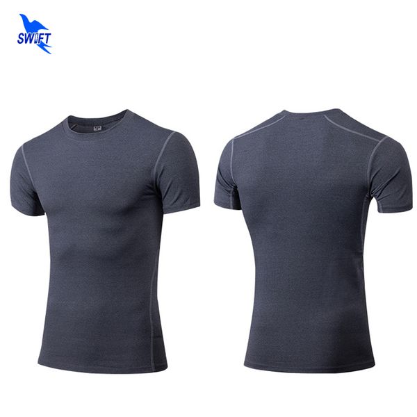 

running jerseys 2021 quick dry skin tight compression tees mens t-shirts bodybuilding fitness shirt o-neck short sleeve sportswear, Black;blue