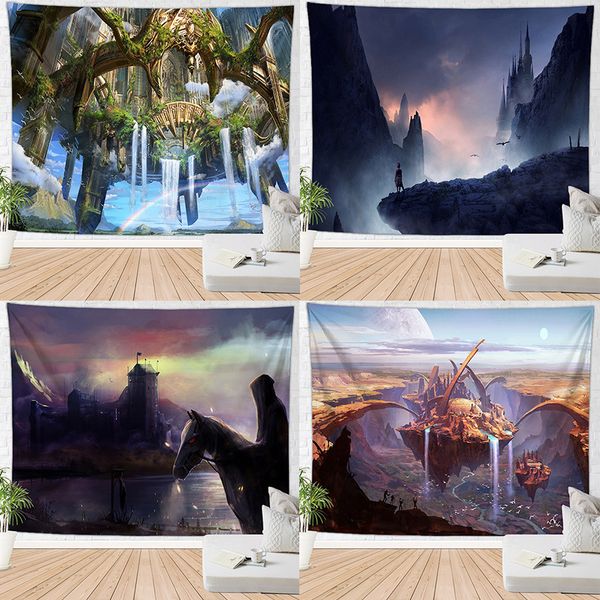 

blanket magic scenery tapestry dormitory decoration family living room bedroom fantasy hippie psychedelic background wall tapestry