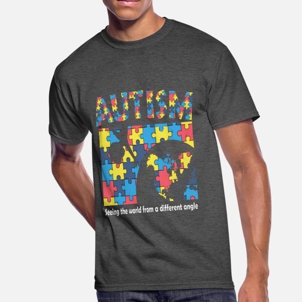 

autism t shirt men designs tee shirt s-xxxl outfit gift funny casual summer style slim shirt