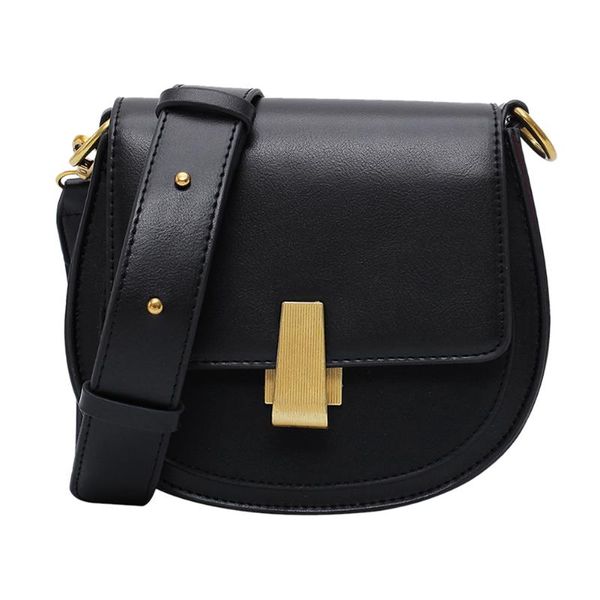 

vintage women shoulder crossbody bag for women 2020 mini pu leather metal buckle messenger bags female solid color handbags