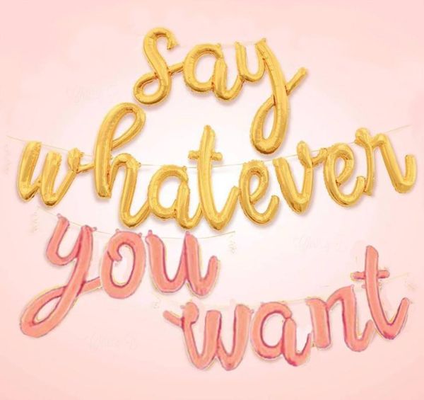 

party decoration cursive script letter balloons custom gold balloon lowercase letters 14" -24" tall make a phrase birthday baby sh