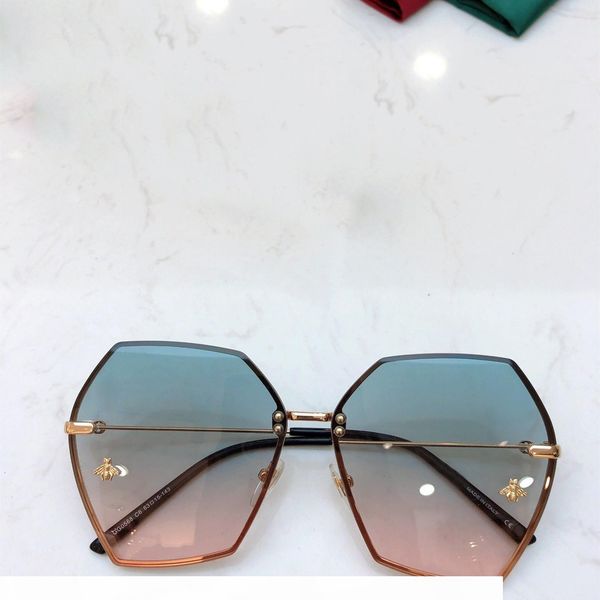 

vintage bee sunglasses men square metal polygon frame sunglasses mirror classic sun glasses women luxury summer eyewear ornamental, White;black