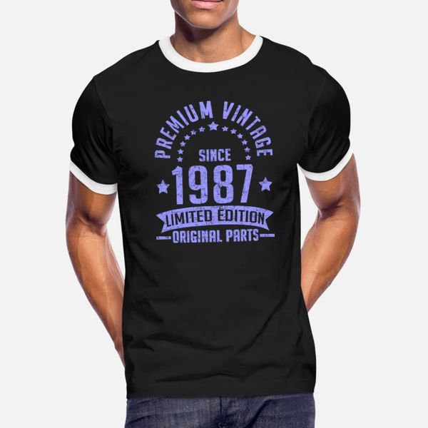 

1987 1 t shirt men custom short sleeve size s-3xl gents interesting casual spring autumn leisure shirt