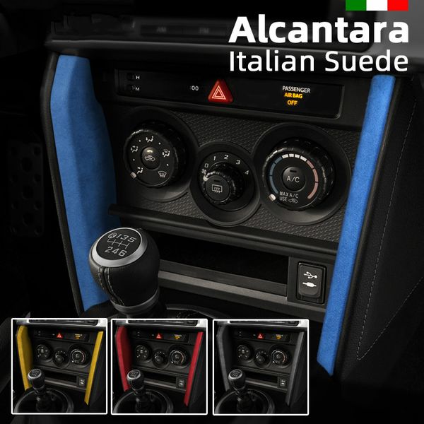 

for subaru brz toyota 86 alcantara suede leather wrapping centrol control decorative strips stickers abs trim cover 2013-2020