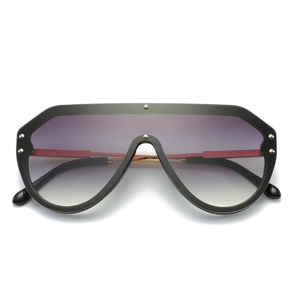 

fashion uv protection sunglasses men one mirror marine lens glasses, White;black