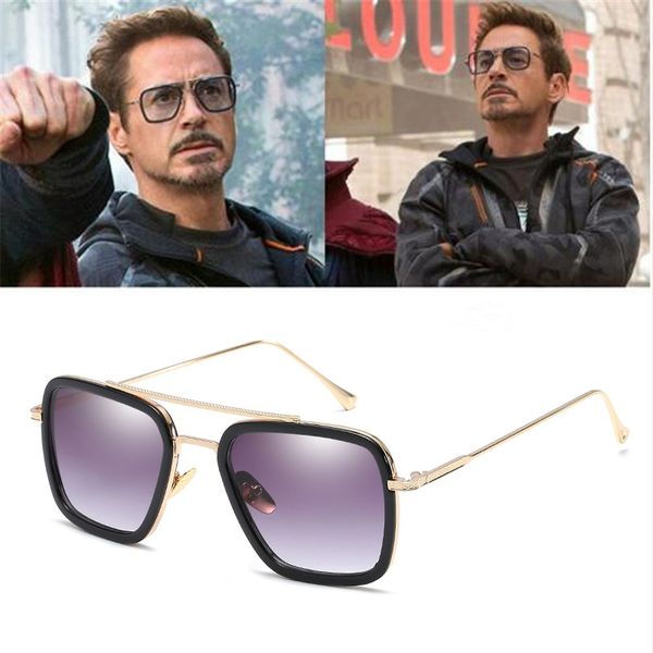 

infinity war sunglasses iron man glasses rectangle vintage transparent trendy sun glasses gothic, White;black