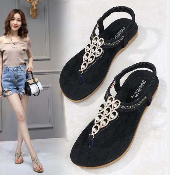 

fashion women sandals summer flats real leather platform rsandals flats shoes ladies slipper slides beach shoes bag04 p35, Black