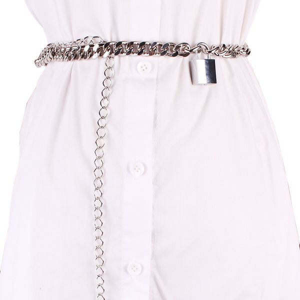 

brand female metal waist chain buckle pin belt waistband women silver gold metallic jean pant belt strap for dress decoration, Black;brown