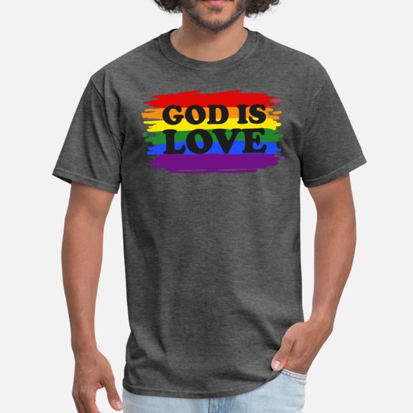 

god is love christians lgbt t shirt men customized cotton round collar fit crazy comical spring autumn normal shirt