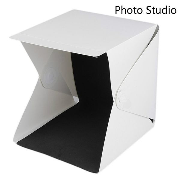 

30cmx30cmx30cm portable mini folding studio diffuse soft box with led light black white background p studio accessories