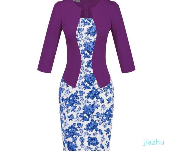 

autumn pencil dress office elegant plus size black red fashion female bodycon vestido ladies work wear vintage women clothes, Black;gray