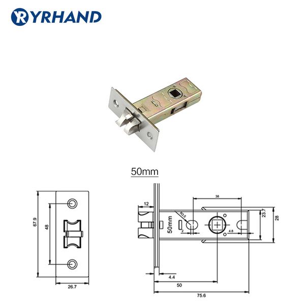 

smart lock 50mm 60mm 70mm length single latch lockbody for passage