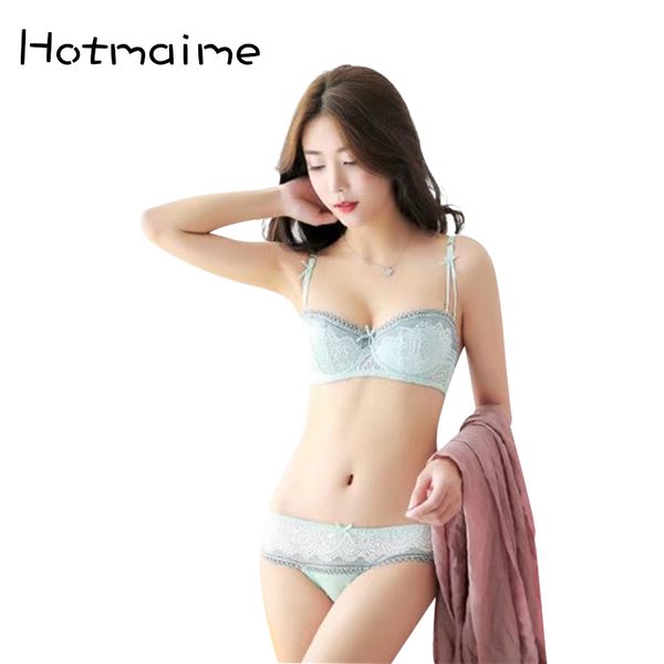 

new half a cup of ultra-thin lace brassiere bra bra underwear set, Red;black
