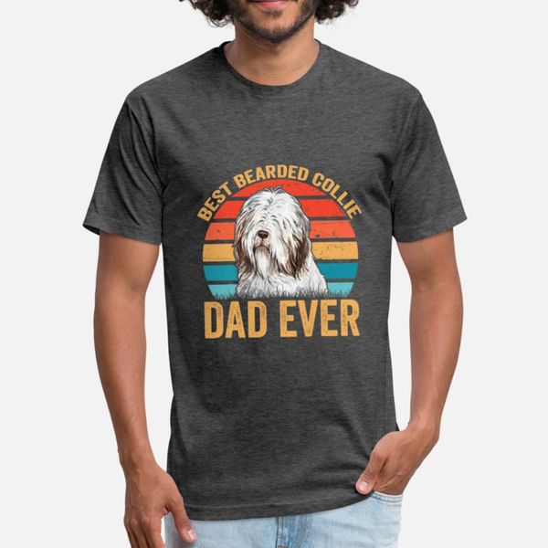 

mens bearded collie dog dad bearded collie t shirt men print short sleeve plus size 3xl solid color famous funny summer natural shirt