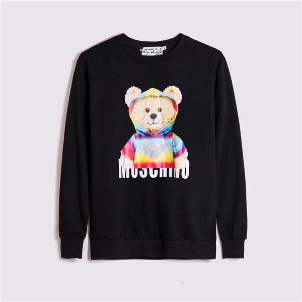 

2020ss men's hoodie sweatshirt pullover brand cute bear print men's women's sweater hoodie long sleeve men's hoodie caus, Black