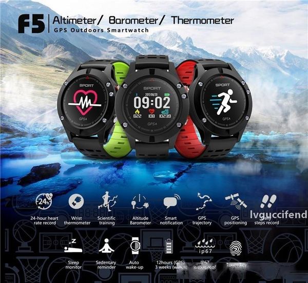 

f5 smartwatch waterproof gps smart watch colorful screen bluetooth smart bracelet blood pressure heart rate wristwatch 30m waterproof retail