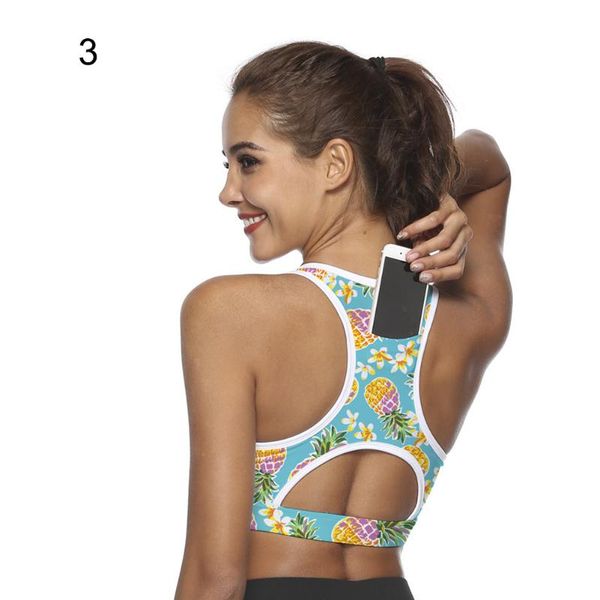 

горячие женщины спорт бюстгальтер назад карманная проложенный бег activewear bra tank tops do2, White;black