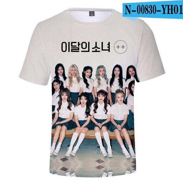 

kpop loona style new cotton brand 3d print shirts anime comics comics men clothing