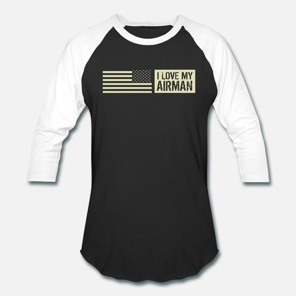 

i love my airman black flag t shirt men interesting short sleeve round neck natural interesting funny summer family shirt