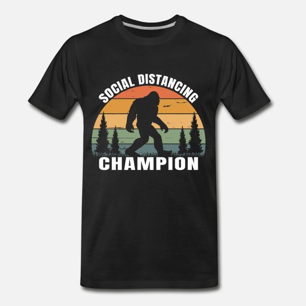

bigfoot social distancing champion t shirt men create cotton o-neck vintage sunlight authentic spring pictures shirt