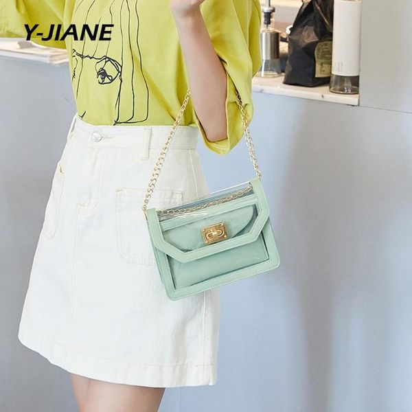 

женщина твердой пвх цепь сумка зеленый кошелек и сумка crossbody сумка талия телефона 2рс luxury casual болс feminina # g3
