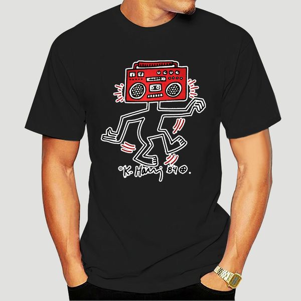 

rare keith haring vintage pop shop dead stock radio head new t shirt-3793a