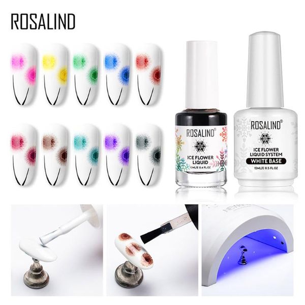 

uv gel nail polish set ice flower liquid system snow fla kes white base manicure decoration esmaltes permanentes de uv x#4, Red;pink