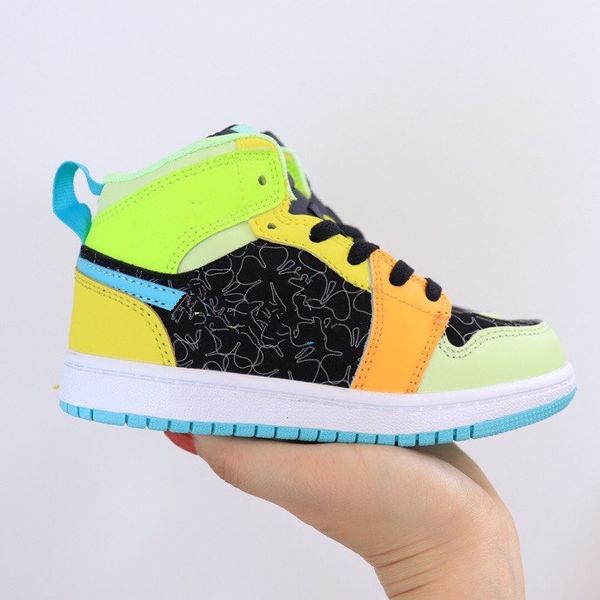 

2020 new jumpman 1s high og chicago game unc basketball kids children' shoes shattered backboard designer sports sneakers size 22-35