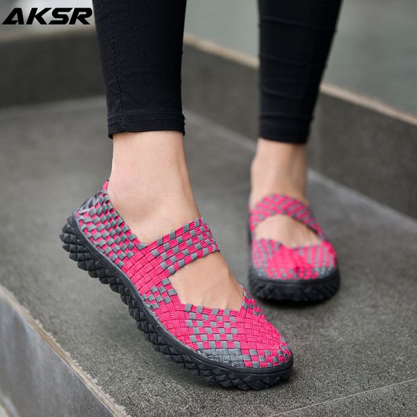 

women woven flats sandals comfort lightweight weave sandals shoes for women casual elasticized slip on walking shoes, Black