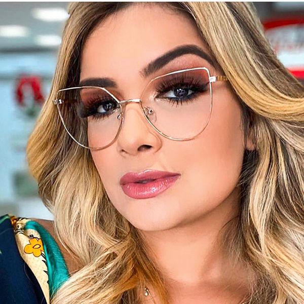 

diopter finished myopia pchromic sunglasses men women nearsighted glasses fashion oversized cat glasses frame fml, Silver