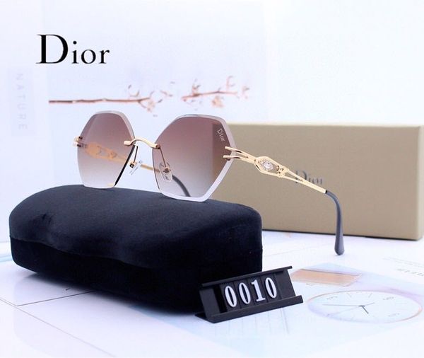 

20 brand male and female sunglasses designer premium fashion metal sunglasses retro boxed gift, Black