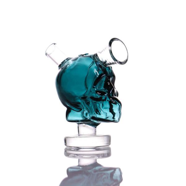 Narghilè Mini Skull Bong in vetro Bong da viaggio Bong Bubbler Joint Smoking Bubble Pipe