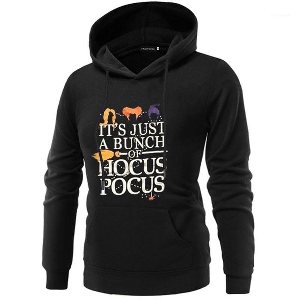 

hoodies letters printed halloween pullover hooded womens sweatshirt casual womens clothing new arrival hocus pocus womens, Black