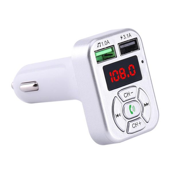 

cgjxsa9 car kit handswireless bluetooth fm transmitter lcd mp3 player 3 .1a dual usb charger adapter hands free