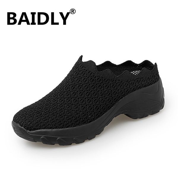 

gladiator sandalias mujer female wedge heels shoes women summer comfortable sandals slip-on flat sandals platform sandalias, Black