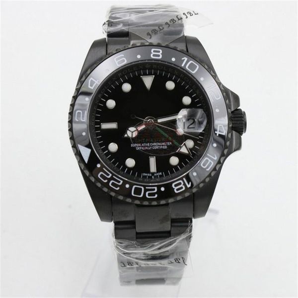 

luxury mens wristwatch basel red blue sapphire galss gold stainless steel watch 126600 automatic movement gmt ii mens watch, Slivery;brown