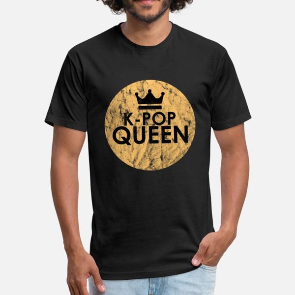 

k pop queen t shirt men customized cotton o-neck fit fitness basic spring letter shirt
