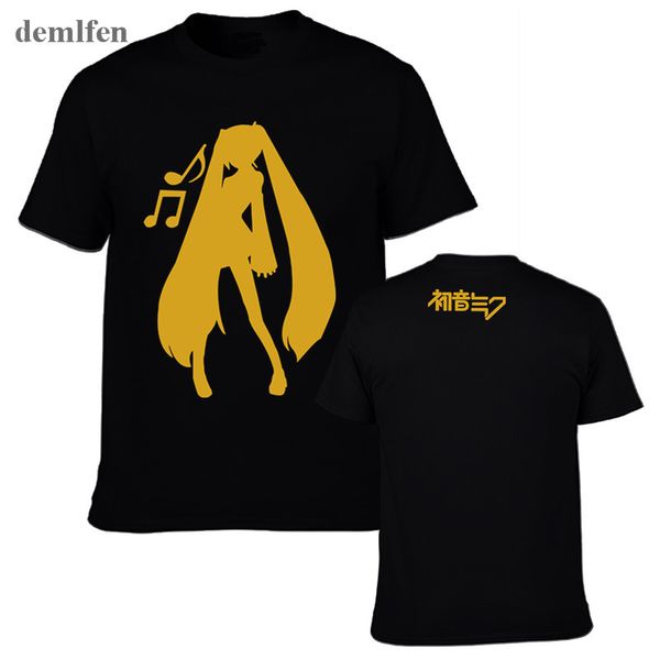

new anime game vocaloid hatsune miku t-shirt men cotton fashion t-shirt short sleeve tees