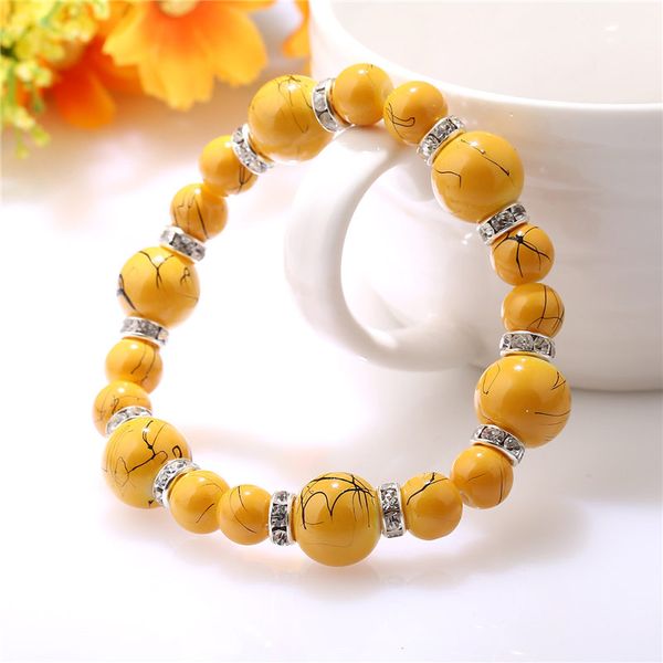 

charms stone beaded women's bracelet jewelry classic bracelets for women bangle pulseira masculina bileklik pulseira feminina, Golden;silver