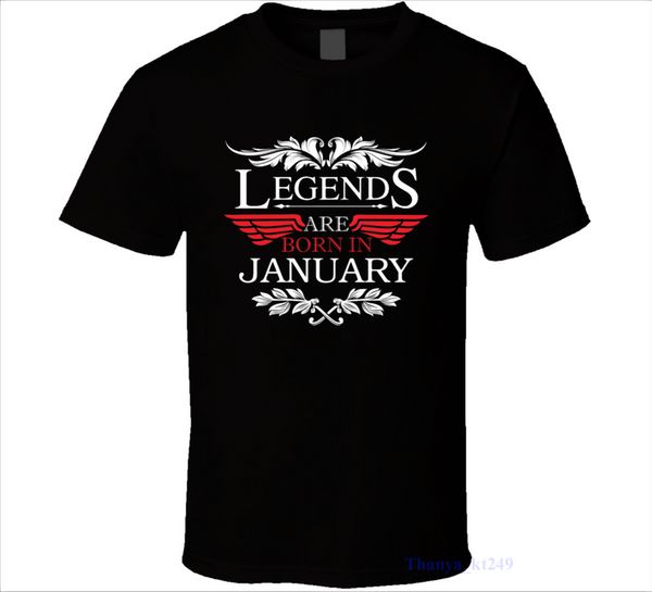 

2019 summer new cool tee shirt legends родились в январе тенниска день рождения подарок зодиак козерог водолей новый хлопок футболки