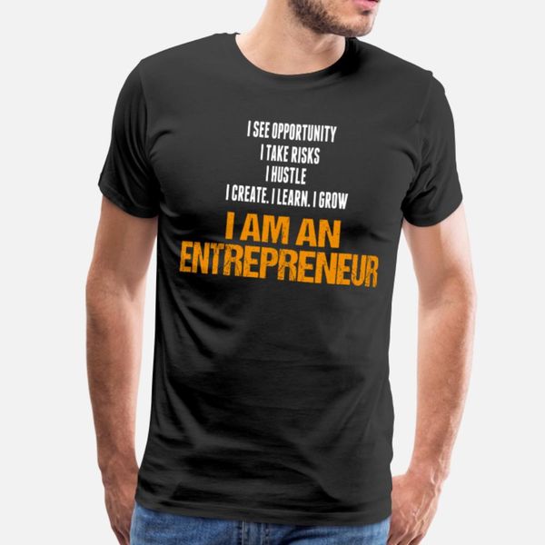 

see opportunity take risks entrepreneur t shirt men customize tee shirt round neck costume graphic breathable summer style unique shirt