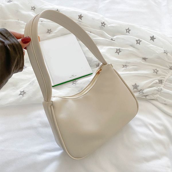 

new women shoulder bag soft pu leather baguette bag vintage solid color totes female leather handbag purse ladies clutch